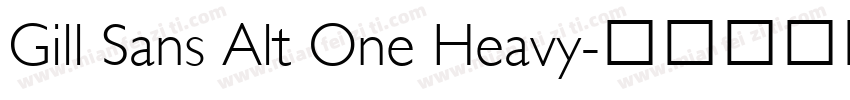Gill Sans Alt One Heavy字体转换